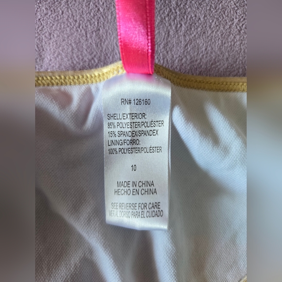 Betsey Johnson Girls Multicolor Tie-Dye Bikini with Gold Accents Size 10 - Picture 7 of 8